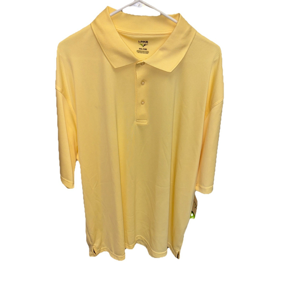 Lynx Golf Polo Shirt Mens size XXL 2XL Yellow Short sleeve Polyester $36